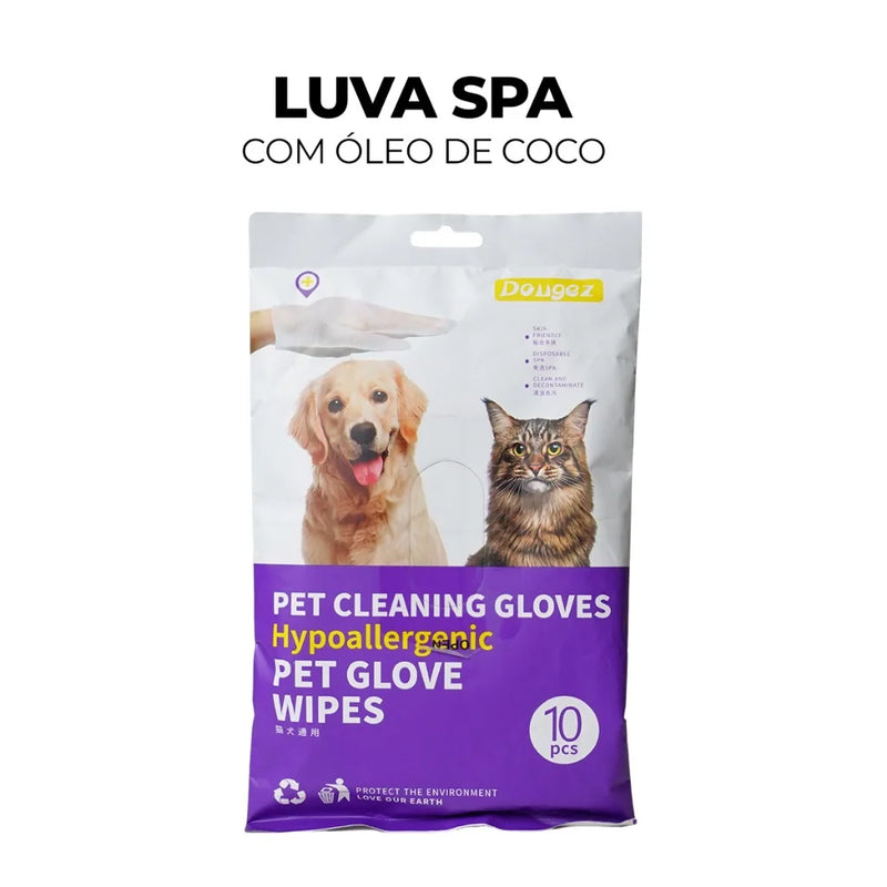 Luvas De Limpeza Descartáveis Para Higienização De Pets Banho a Seco