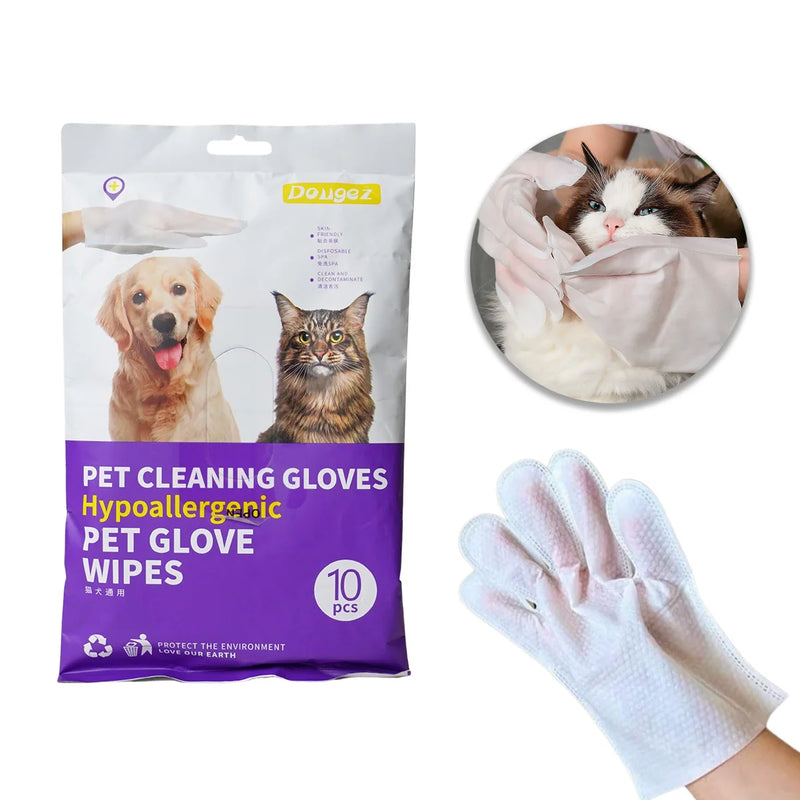 Luvas De Limpeza Descartáveis Para Higienização De Pets Banho a Seco