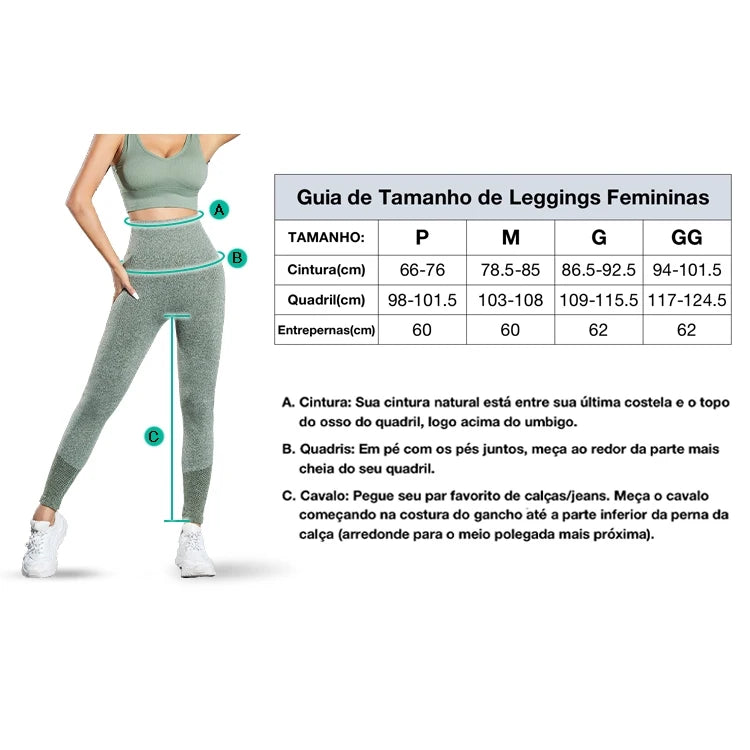 Calça de ginástica feminina pantalong legging