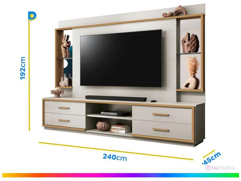 Estante Home para TV até 75” 4 Gavetas